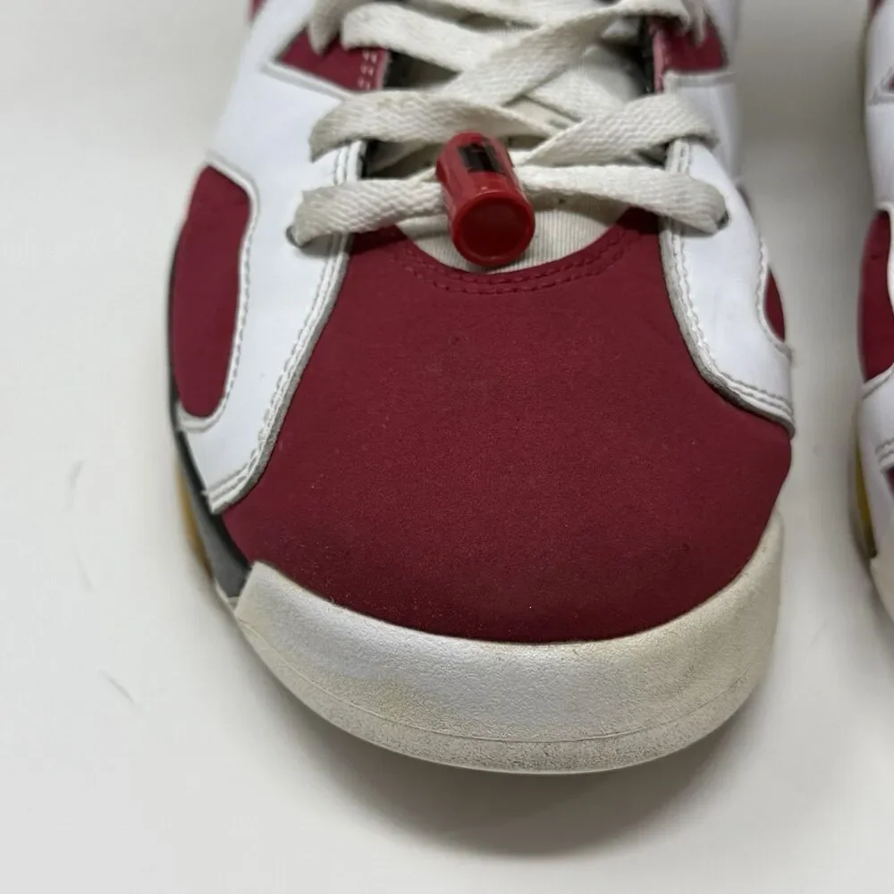 Nike Air Jordan 6 Retro OG Sneakers Mens 11 Carmine Red White 2020 CT8529-106